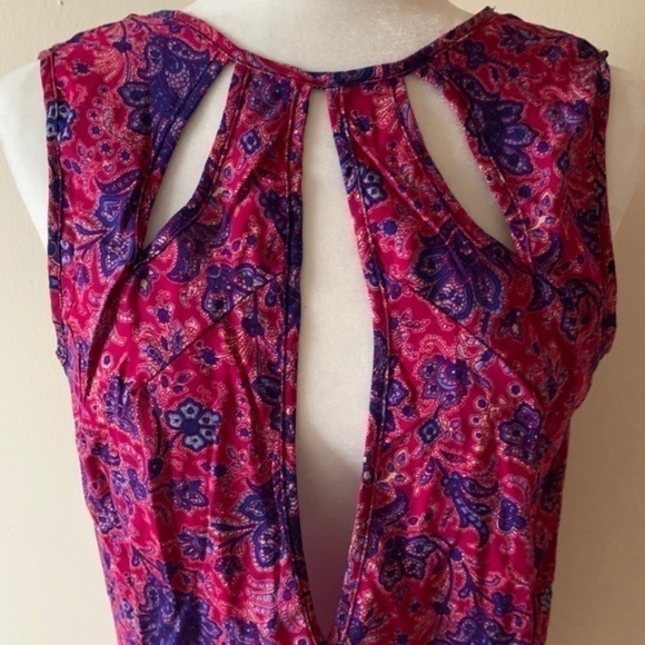 LF paisley floral cut out shift dress size M NWT - Picture 6 of 15